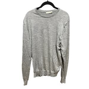 SuitsSupply Sweater Mens Extra Large Merino Wool Pullover Grey Crew Neck
